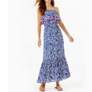NWT Lilly Pulitzer Aida Ruffle Maxi Dress